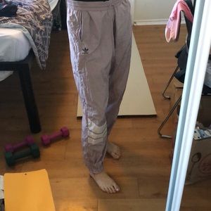 Adidas light purple track pants joggers